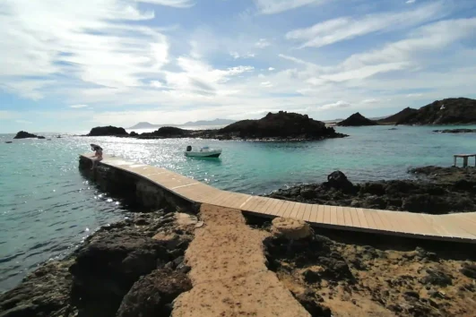 El muelle en el Puertito de Lobos